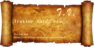 Tretter Valéria névjegykártya